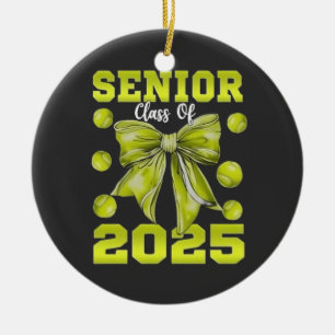 Senior 2025 Softball Graduate Graduate Sport Ceramic Tree Decoration