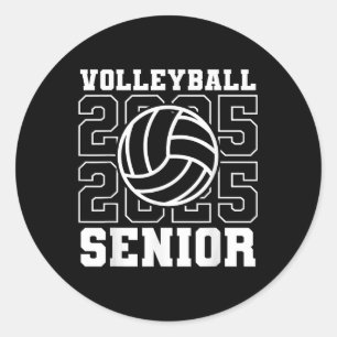 Senior 2025 Volleyball Mum High School Graduation  Classic Round Sticker