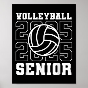 Senior 2025 Volleyball Mum High School Graduation Poster