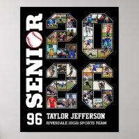 Senior 2026 Baseball Team Sports Photo Collage