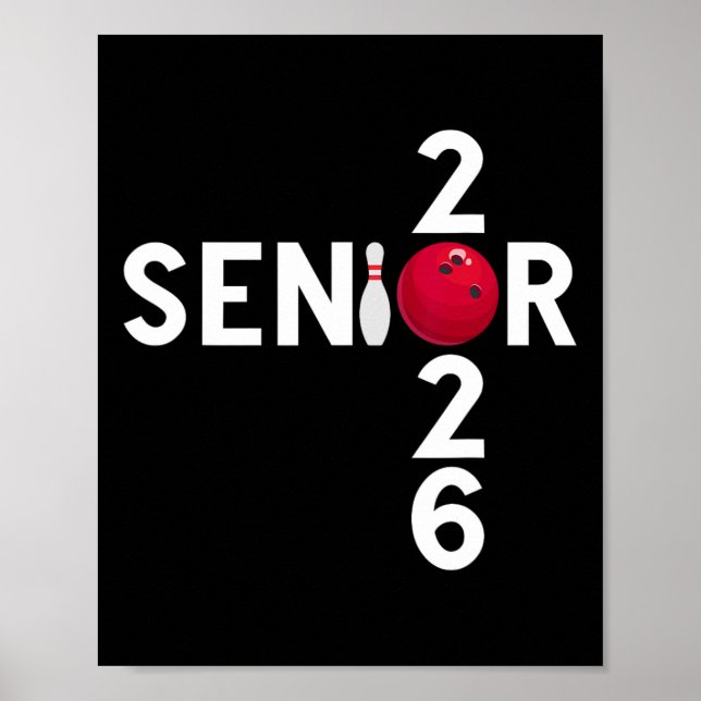 Senior 2026 Bowling Player Cl Of 2026 Graduation S Poster (Front)