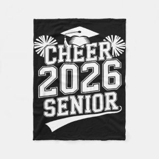 Senior 2026 cheer team mom high school graduation fleece blanket