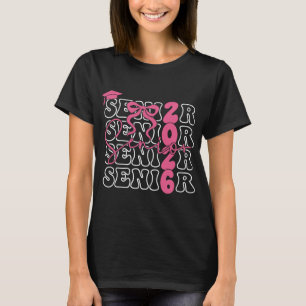 Senior 2026 Cl Of 2026 Coquette Pink Bow Graduatio T-Shirt