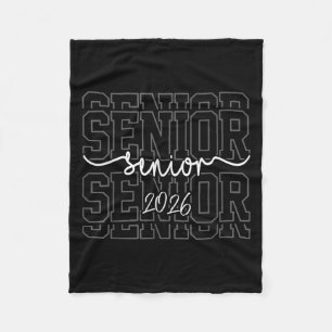 Senior 2026 Cl Of 2026 School Year Graduation Men Fleece Blanket