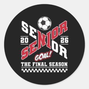 Senior 2026 Cl Of 2026 The Final Season Soccer Mom Classic Round Sticker