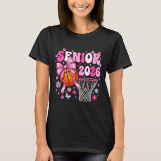 Senior 2026 class of 2026 basketball coquette bow T-Shirt