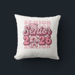 Senior 2026 Class of 2026 Coquette Pink Bow Gradua Cushion<br><div class="desc">Senior 2026 Class of 2026 Coquette Pink Bow Graduation 2026</div>