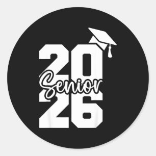 Senior 2026 class of 2026 high school college classic round sticker