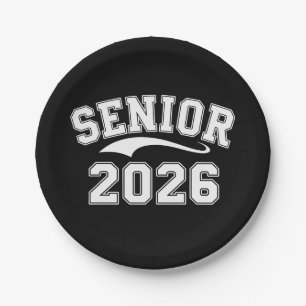 Senior 2026 Class Of 26 Graduation Graduate Paper Plate