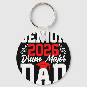 Senior 2026 Drum Major Dad Band Music Pride Gradua Key Ring