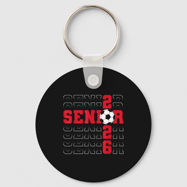 Senior 2026 graduation class of 2026 school soccer key ring (Front)