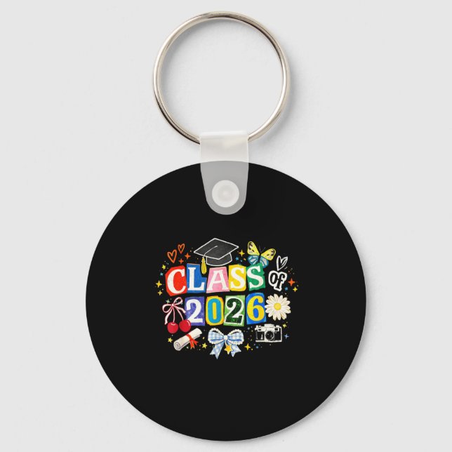 Senior 2026 graduation day finally done class of key ring (Front)