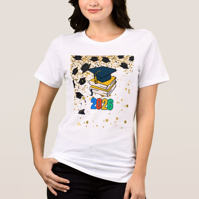 Senior 2026 Graduation Graphic - Educational  Tri-Blend Shirt (Front)