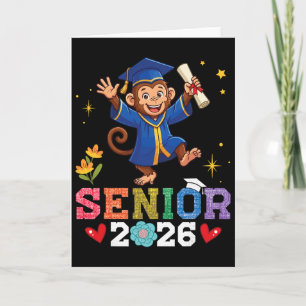 Senior 2026 Graduation Monkey Cl Of 2026 Scholar G Card
