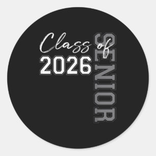 Senior 2026 Graduation My Last First Day Of Class  Classic Round Sticker