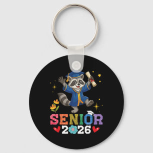 Senior 2026 Graduation Racoon Cl Of 26 Scholar Gr Key Ring