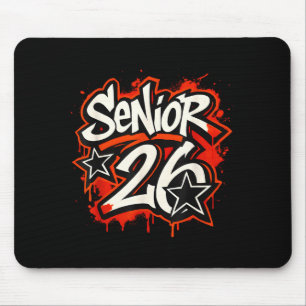 Senior 2026 Graffiti Drip Style Graduation Graphic Mouse Pad