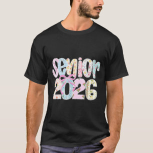 Senior 2026 pastel floral patchwork letters with T-Shirt