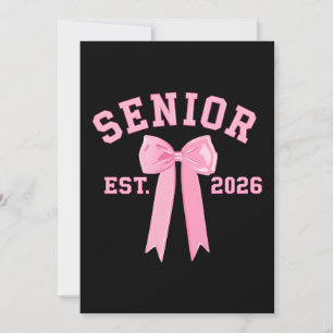 Senior 2026 Pink Bow Invitation