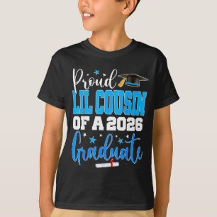 Senior 2026 Proud Lil Cousin Graphic Art T-Shirt