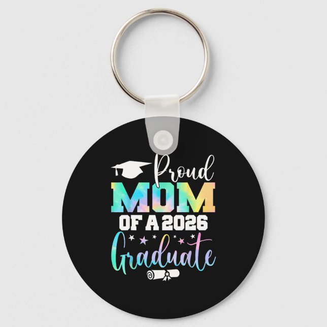 Senior 2026 Proud Mom Class Key Ring (Front)
