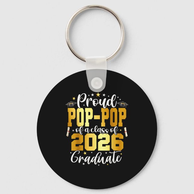 Senior 2026 proud pop-pop of a class of 2026 key ring (Front)
