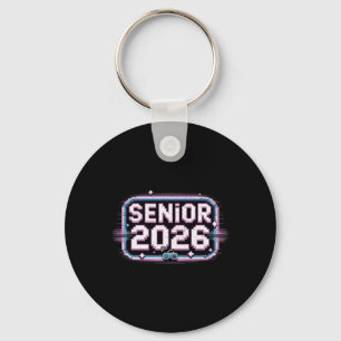 Senior 2026 Retro Gamer Graduation Vibes  Key Ring
