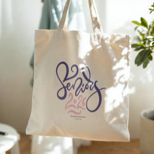 Senior 2026 Script Graduation Monogram Tote Bag