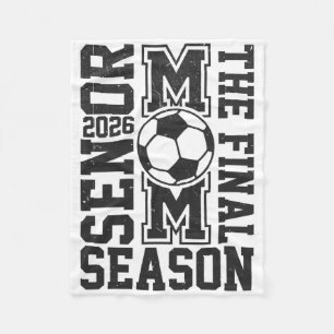 Senior 2026 Soccer Mom Final Season Cl Of 2026 Gra Fleece Blanket