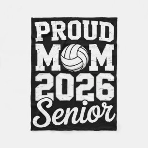 Senior 2026 Volleyball Mum High School Graduation Fleece Blanket