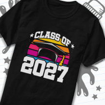Senior 2027 Class of 2027 Graduation Retro Sunset