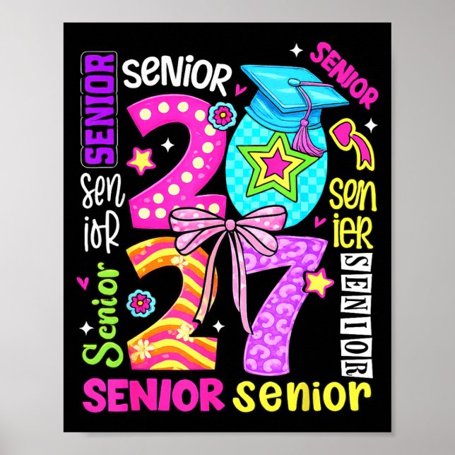 Senior 2027 graduation day finally done class of poster (Front)