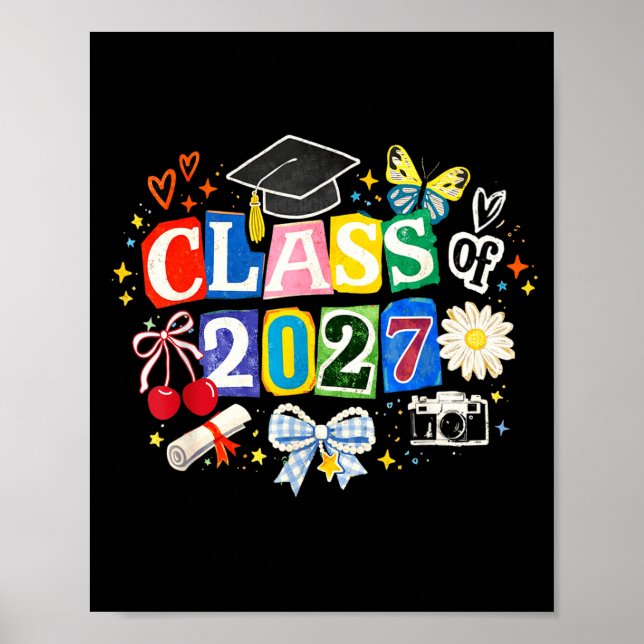 Senior 2027 graduation day finally done class of poster (Front)
