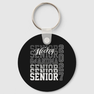Senior 2027 Hockey Grandma Proud Family Graduation Key Ring