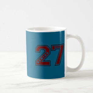Senior 2027 maroon senior class of 27 jersey coffee mug