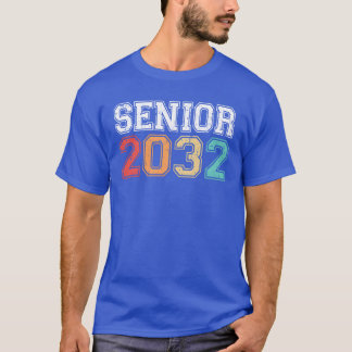 Senior 2032 Graduation Retro Vintage funny T-Shirt