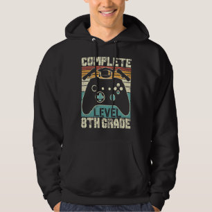 Senior 22 8th Grade Graduation Level Complete Vide Hoodie