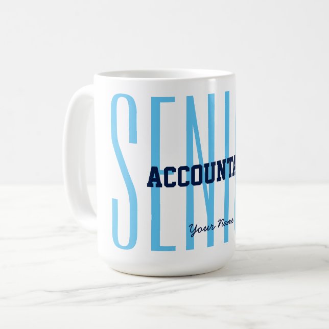 "SENIOR ACCOUNTANT" COFFEE MUG (Front Left)