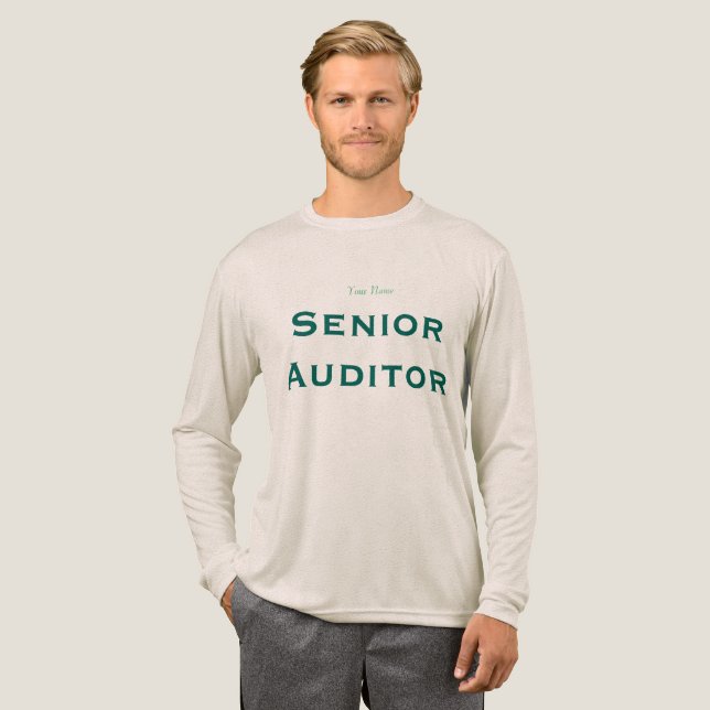 "Senior Auditor" Tri-Blend Shirt (Full Front)