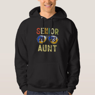 Senior Aunt 2023 Proud Aunt Volleyball Senior Grad Hoodie