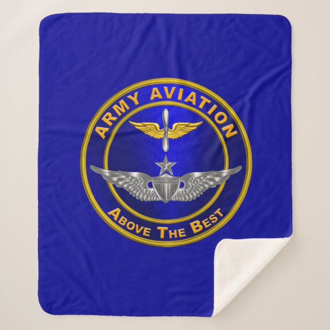 Senior  Aviation Wings   Sherpa Blanket (Front)