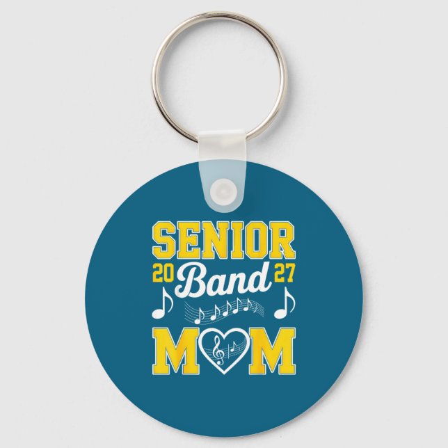 Senior Band Mom 2027 Marching Key Ring (Front)