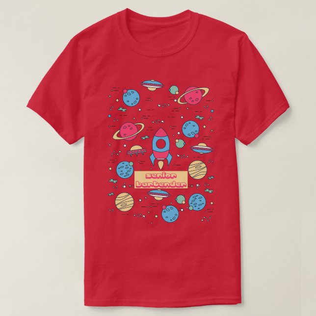 SENIOR BARTENDER 3 T-Shirt (Design Front)