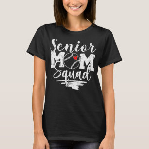 Senior Baseball Mum Squad Game Day Vibes Mother s  T-Shirt