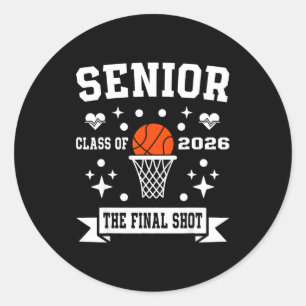 Senior basketball class of 2026 crew basketball classic round sticker
