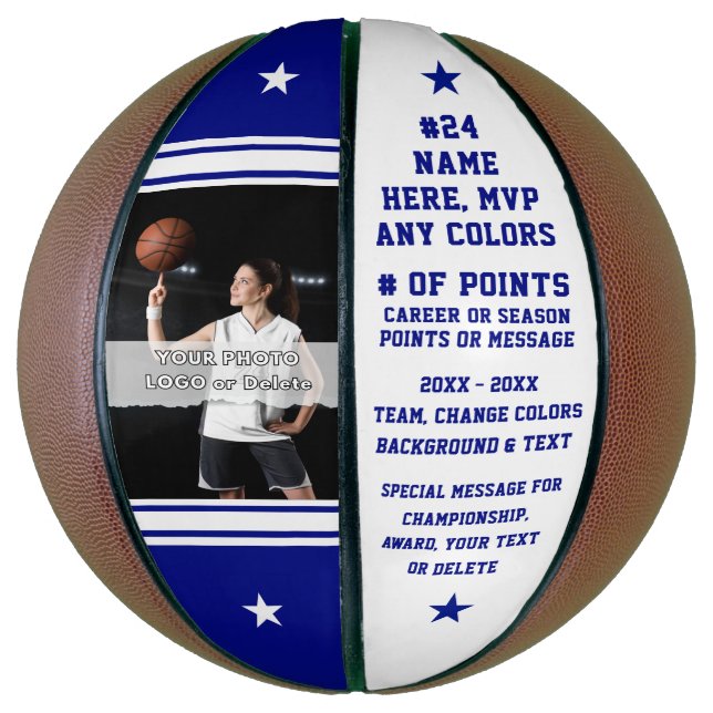 Senior Basketball Gift Ideas, PHOTO BASKETBALL (Vertical)