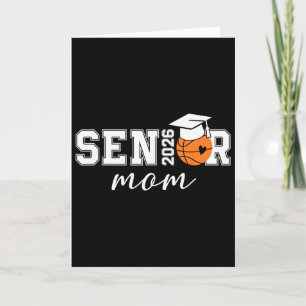 Senior Basketball Mum Cl Of 2026 Funny Graduation  Card