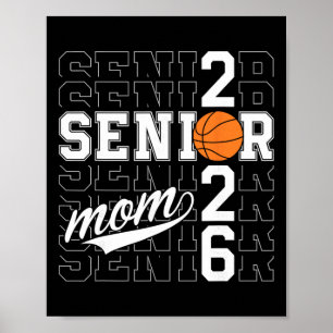 Senior Basketball Mum Cl Of 2026 Funny Graduation Poster