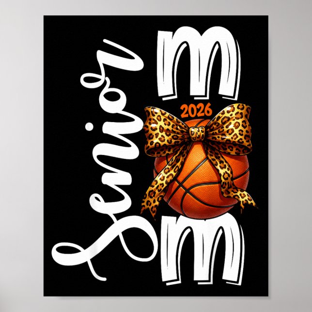Senior basketball mum class of 2026 player poster (Front)