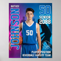 Senior Basketball Player Personalized Photo Sports